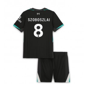 Liverpool Dominik Szoboszlai #8 Bortaställ Barn 2024-25 Kortärmad (+ Korta byxor)